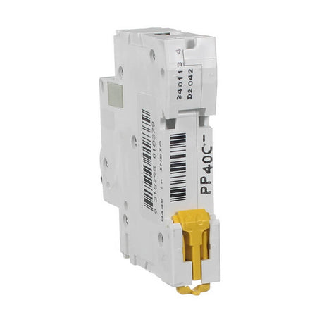 Clipsal Resi MAX Miniature circuit breaker 1P 40 A C curve 4500 A 240V | White | MCB4-140