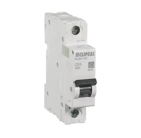Clipsal Resi MAX Miniature circuit breaker 1P 63 A C curve 4500 A 240V | MCB4-163