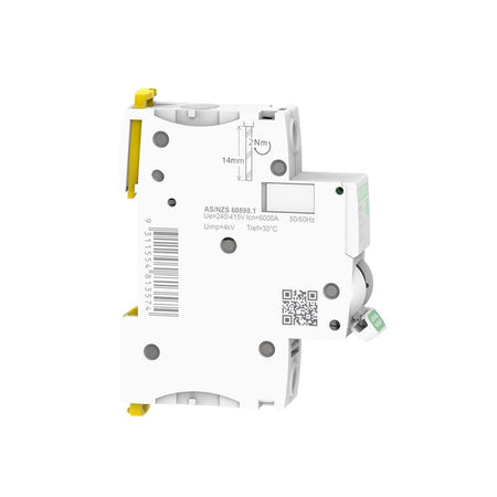 Clipsal MAX9 Miniature Circuit-Breaker (MCB) 1P, 20A, C Curve, 6000A, 240/415V, Distribution | MX9MC120