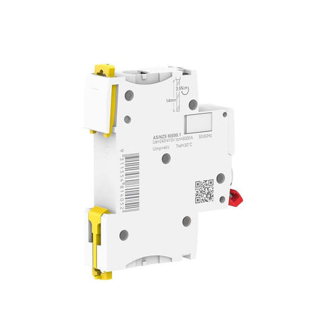 Clipsal MAX9 Miniature Circuit-Breaker (MCB) 1P, 63A, C Curve, 6000A, 240/415V, Incomer, RED Toggle | White | MX9MC163R