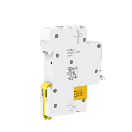 Clipsal MAX9 Residual Current Breaker with Overcurrent Protection (RCBO) 1PN, 10A, 30mA, C Curve, 6000A, A Type, SLIM | MX9R3110