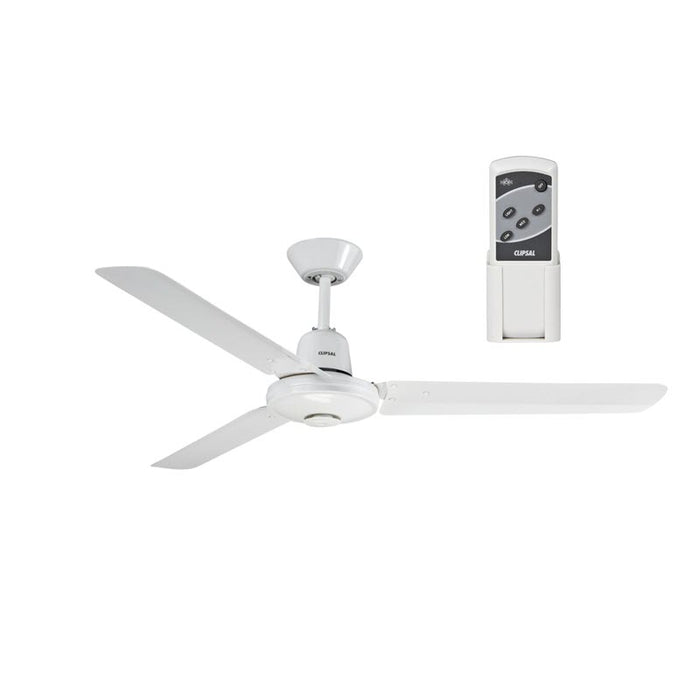 Clipsal Airflow Ceiling Sweep Fan 3 Aluminium Blades 1200mm RC | White Electric | P3HS1200ALR-WE