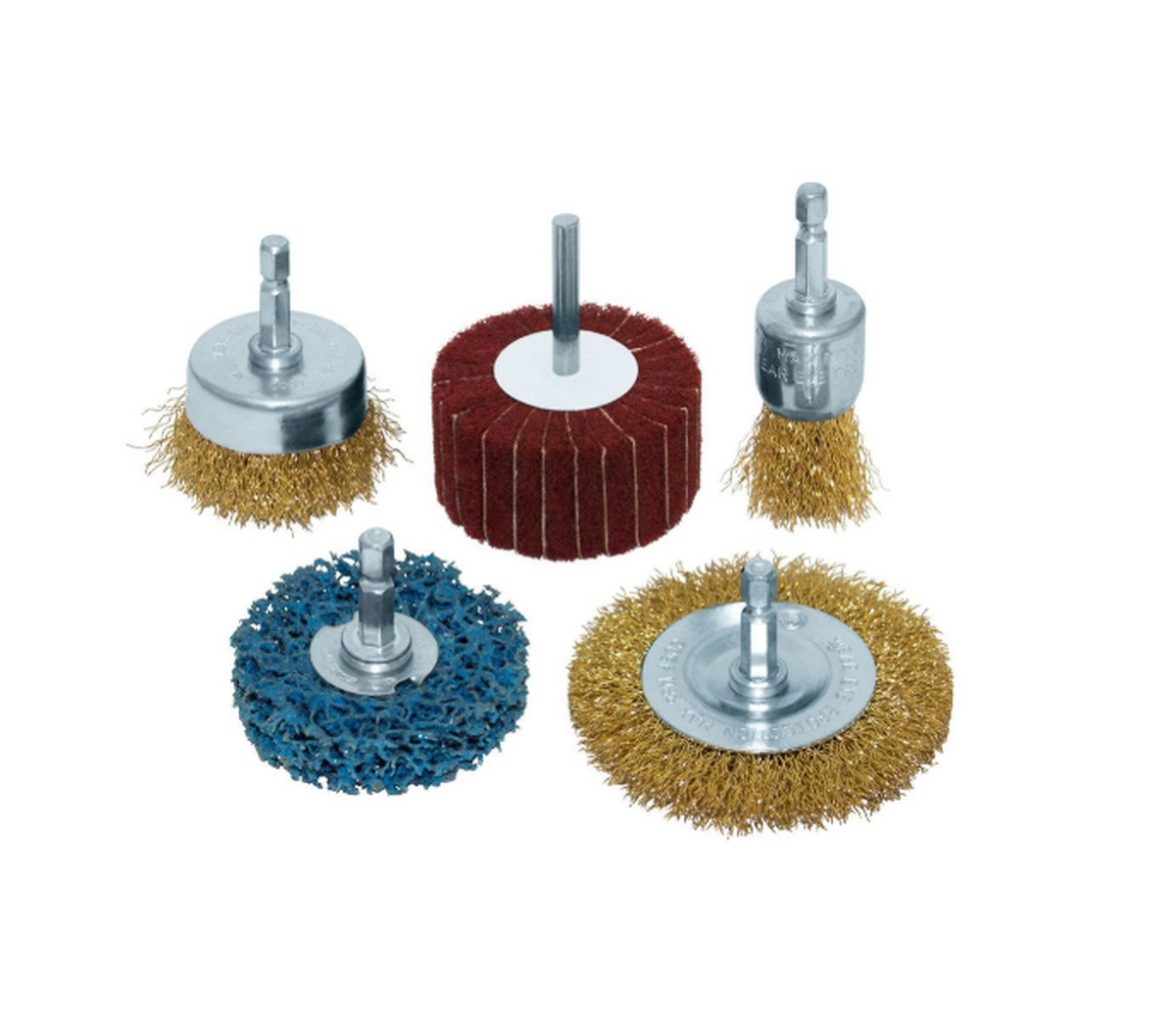 Josco Brumby 5 Piece Drill Brush Kit - Multicolour - BDK5