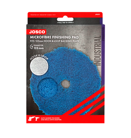 Josco 125mm Microfibre Finishing Pad - Blue - JP1011
