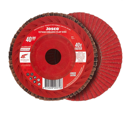 Josco 127mm 40g Ceramic Flap Disc | Red | JDC12740