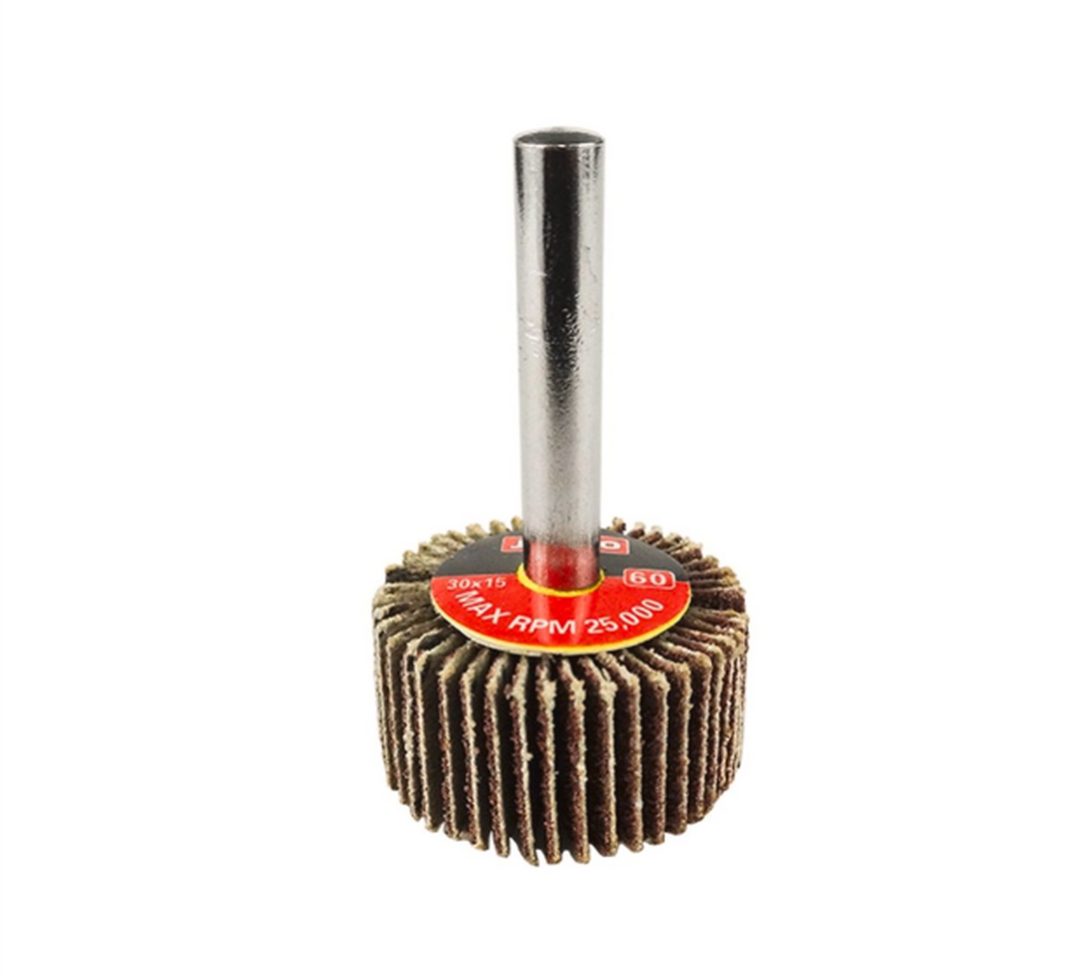 Josco 30mm 60 Grit Abrasive Flap Wheel - Brown - FW3015060C