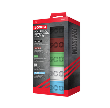 Josco 5 Piece Polishing Compound Sampler Set - Assorted Colours - JP2015