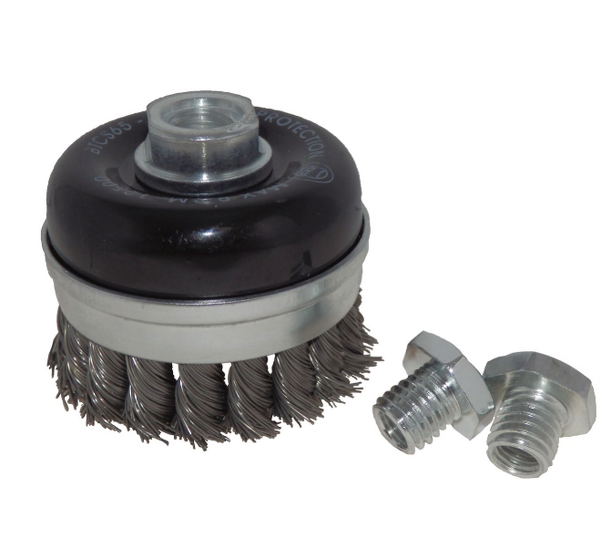 Josco Brumby 75mm Twistknot Cup Brush with Skirt - Black - BTCS65