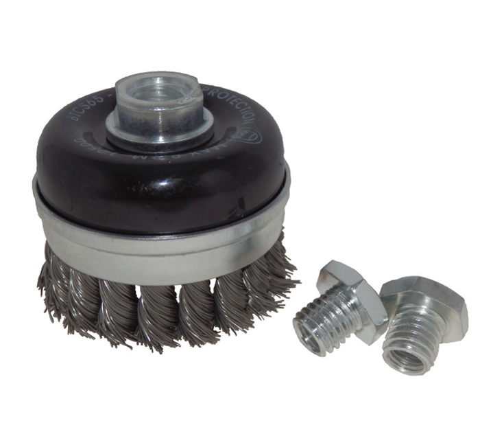 Josco Brumby 75mm Twistknot Cup Brush With Skirt | Black | BTCS65