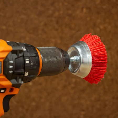 Josco 75mm Abrasive Nylon Cup Brush | Red | JAC75R