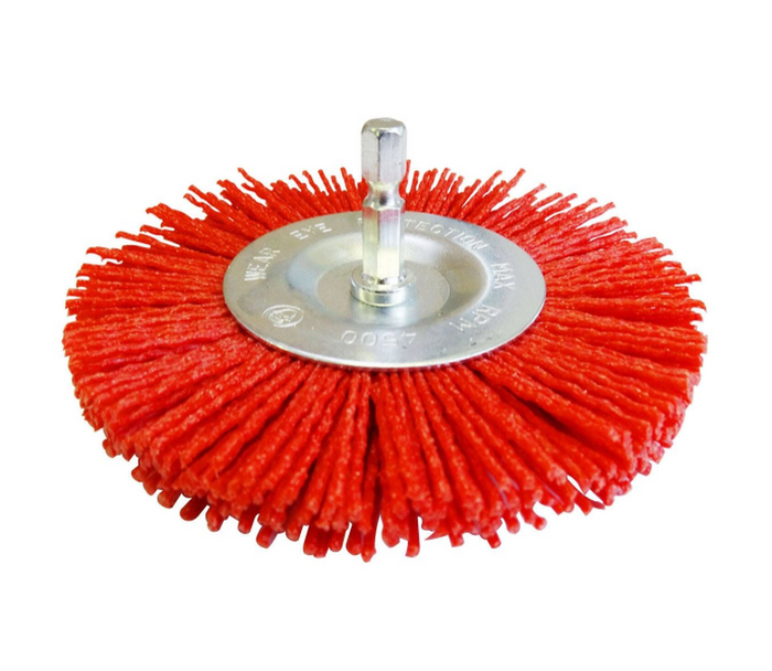 Josco 100mm Abrasive Nylon Wheel Brush | Red | JAW100R