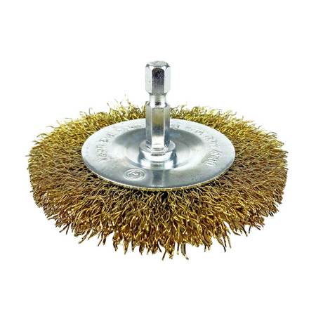 Josco 50mm Wheel Wire Brush - Gold - BCW50