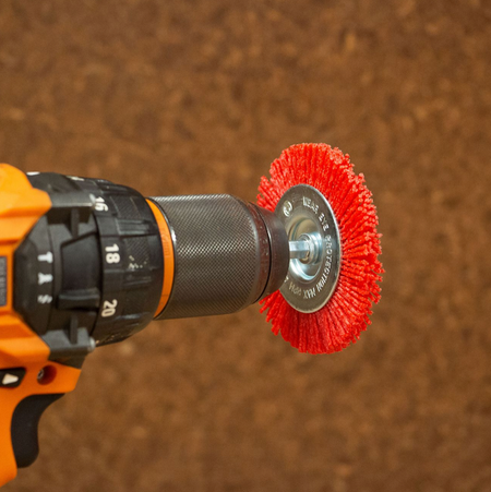 Josco 75mm Abrasive Nylon Wheel Brush | Red | JAW75R