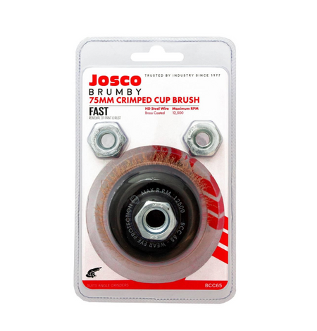 Josco 75mm Crimped Cup Brush | Black | BCC65