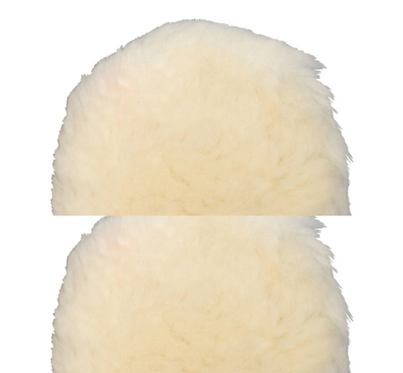 Josco 125mm Hook and Loop Lambswool Bonnet Polishing Pad | Cream | JP1009