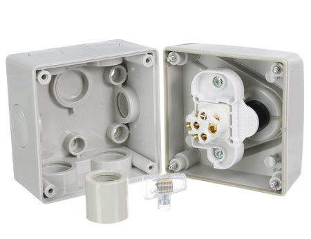 Clipsal Weathershield Switch 1-Gang, 1 Pole, 35A, 250VAC, IP66 | Chemical Resistant Grey | WHA135-RG
