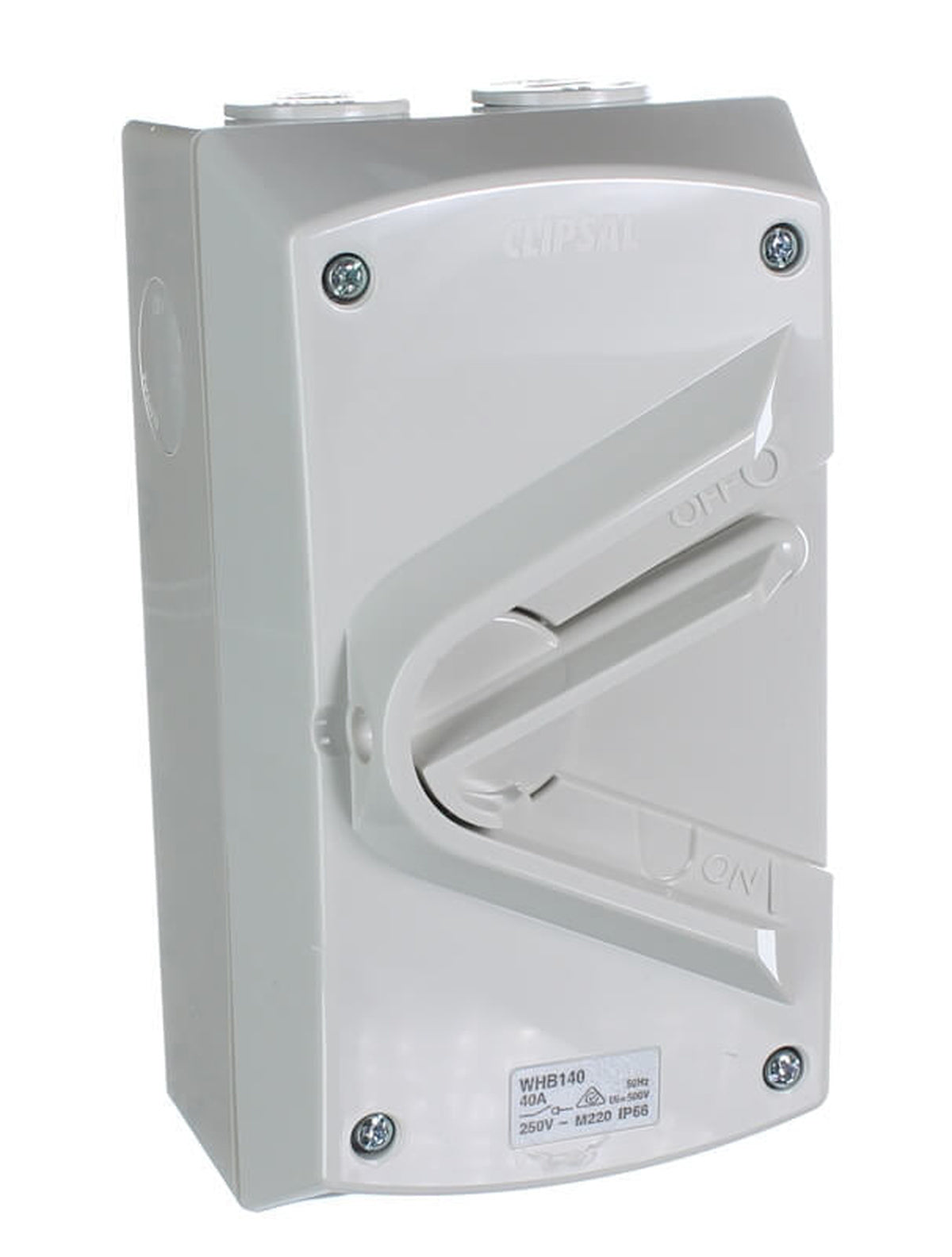 Clipsal Weathershield 1 Pole 40A Switch IP66 - Chemical Resistant Grey - WHB140-RG