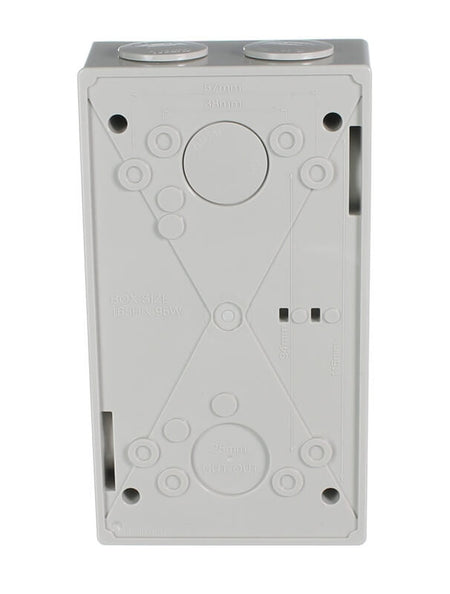 Clipsal Weathershield Switch 1-Gang, 1 Pole, 40A, 250VAC, IP66 | Chemical Resistant Grey | WHB140-RG