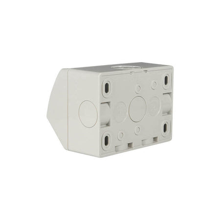 Clipsal Weathershield Power Point Twin, 10A, 250VAC, IP54 | Resistant Grey | WSC227/2-RG