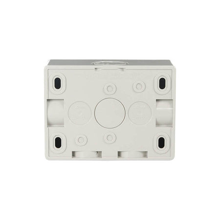 Clipsal Weathershield Power Point Twin, 10A, 250VAC, IP54 | Resistant Grey | WSC227/2-RG