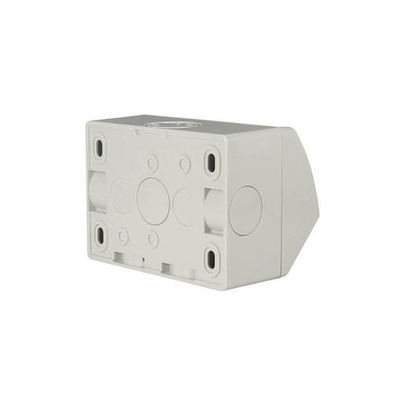 Clipsal Weathershield Power Point Twin, 10A, 250VAC, IP54 | Resistant Grey | WSC227/2-RG