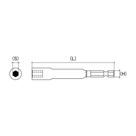 Alpha ThunderMax 5/16in x 65mm Magnetic Impact Nutsetter | Black Oxide | CNS51665SM