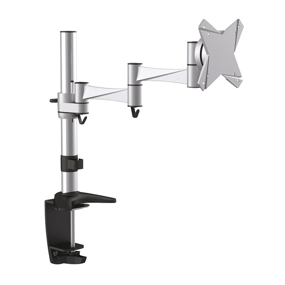 Astrotek AT-LCDMOUNT-1S silver single monitor arm with VESA plate and desk clamp
