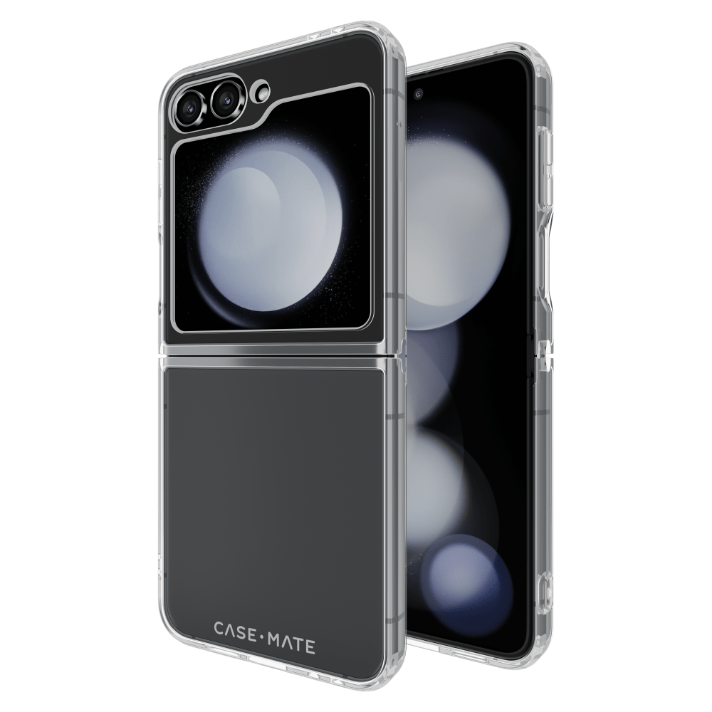 Case-Mate Tough Clear case for Samsung Galaxy Z Flip6, front and rear view