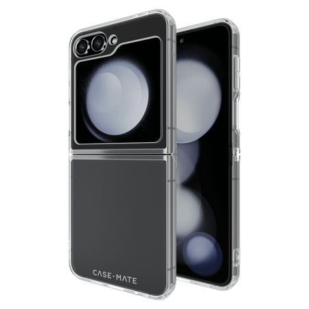 Case-Mate Tough Clear case for Samsung Galaxy Z Flip6, front and rear view
