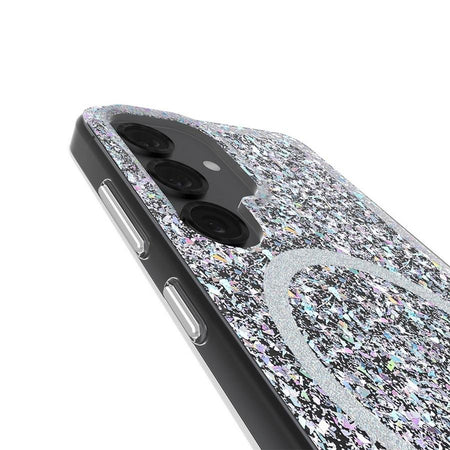 Case-Mate Twinkle Disco Magnetic Case for Samsung Galaxy S25 | Silver/Clear | CM055916