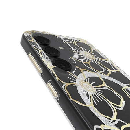Case-Mate Floral Gems Magnetic Case for Samsung Galaxy S25 | Clear/Gold | CM055922