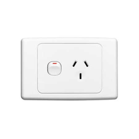 Clipsal 2000 Series Single Power Point 10A, 250V | White Electric | 2015-WE