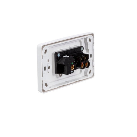 Clipsal 2000 Series 10A Double Pole Single Power Point | White Electric | 2015D-WE
