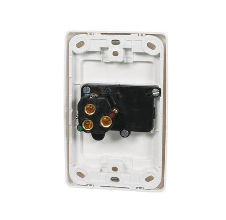 Clipsal 2000 Series Single Vertical Power Point 10A | White Electric | 2015V-WE
