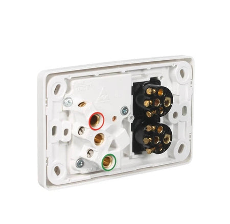 Clipsal 2000 Series 10A Single Power Point with 2 Extra Switches | White Electric | 2015XX-WE