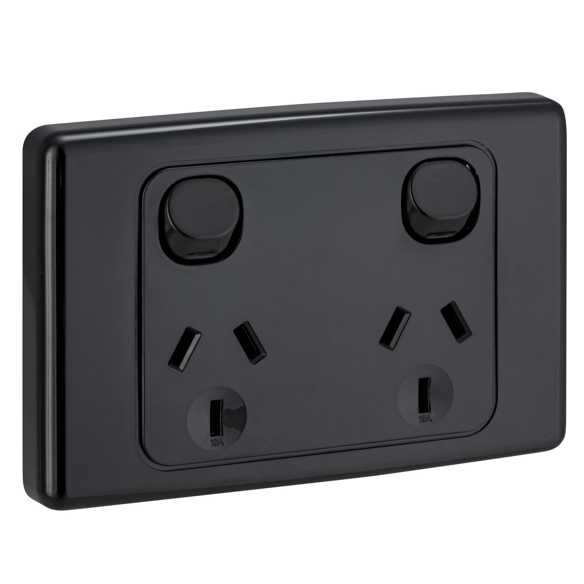 Clipsal 2000 Series 2025-BK black double power point