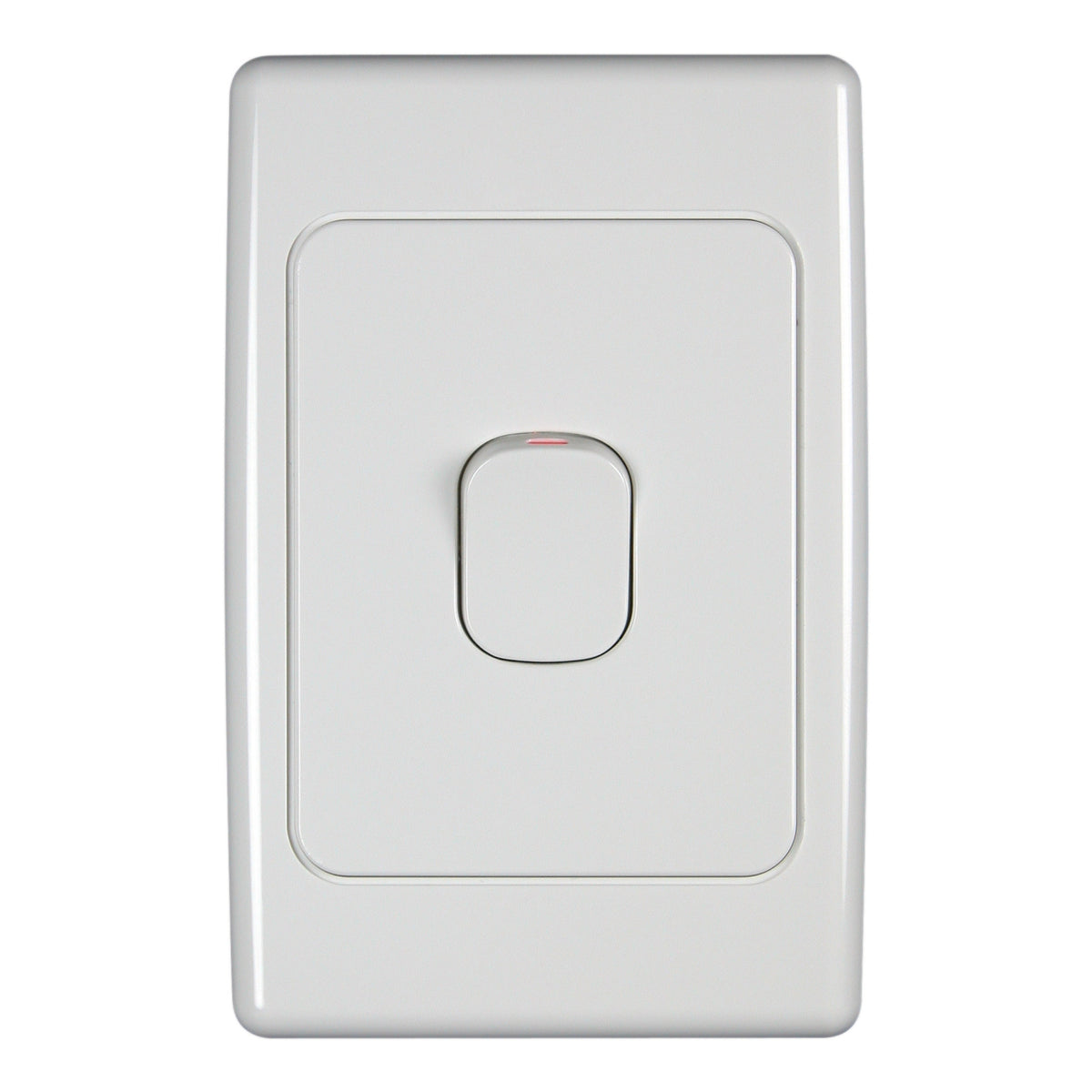 Clipsal 2031D32-WE 32A double-pole cooker switch in White Electric, front view