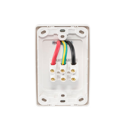 Clipsal 2000 Series 32A 3-Pin Vertical Cooker Socket | White Electric | 2031VCS-WE