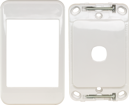 Clipsal 2000 Series 1 Gang Grid Plate and Surround | White Electric | 2031VH-WE