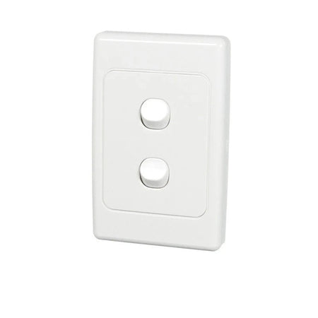 Clipsal 2000 Series 2 Gang Vertical Weatherproof Switch 10A IP66 | White Electric | 2032V66-WE