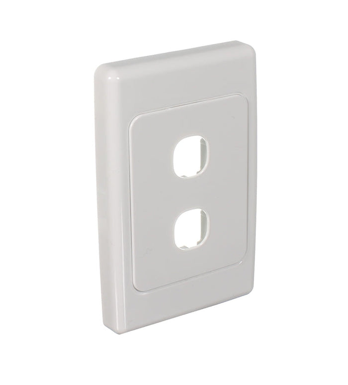 Clipsal 2000 Series 2 Gang Grid and Surround | White Electric | 2032VH-WE