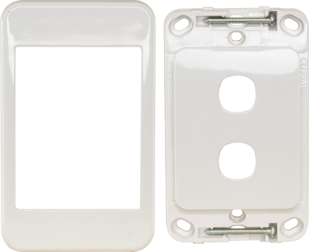 Clipsal 2000 Series 2 Gang Grid and Surround | White Electric | 2032VH-WE