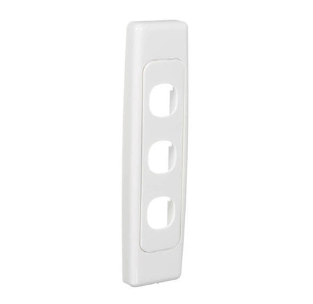 Clipsal 2000 Series 3 Gang Architrave Grid & Surround | White Electric | 2033-WE