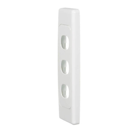 Clipsal 2000 Series 3 Gang Architrave Grid & Surround | White Electric | 2033-WE