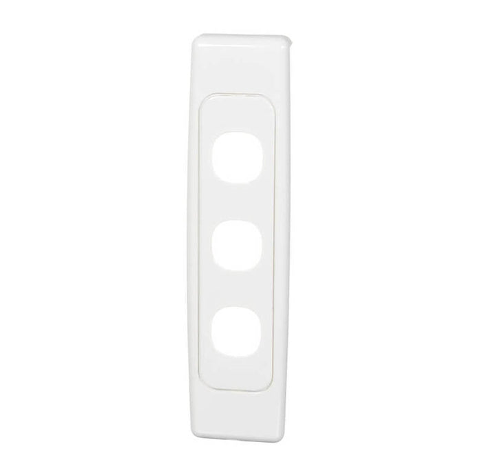 Clipsal 2000 Series 3 Gang Architrave Grid & Surround | White Electric | 2033-WE