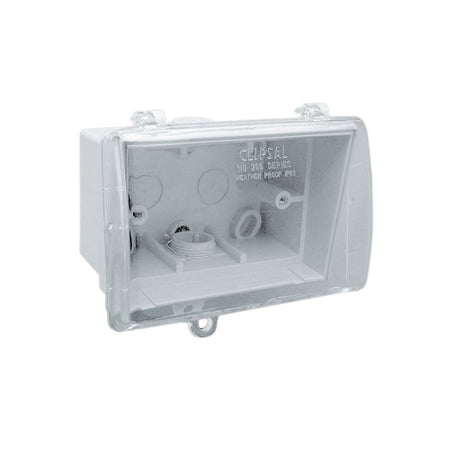 Clipsal Weather Protective Mounting Box with Clear Lid 137 × 110 × 77mm | Grey | 255-GY