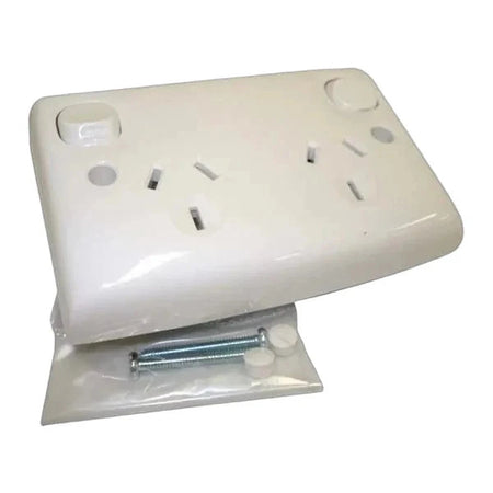 Clipsal Standard Series 10A Double Pole Double Power Point | White Electric | 25D-WE