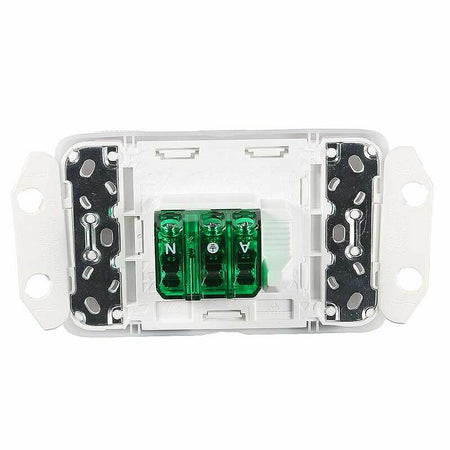 Clipsal Iconic Single Power Point 15A 250V Horizontal | Vivid White | 3015/15-VW