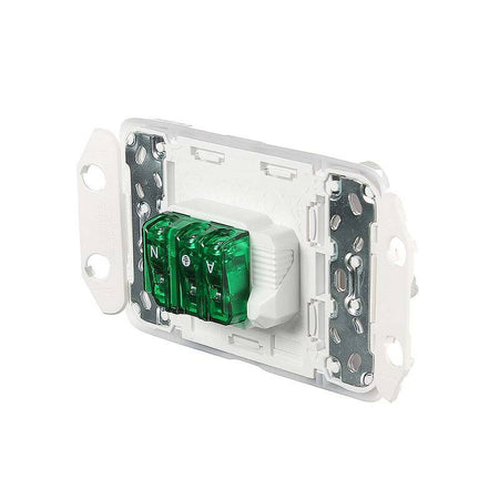 Clipsal Iconic Single Power Point 15A 250V Horizontal | Vivid White | 3015/15-VW