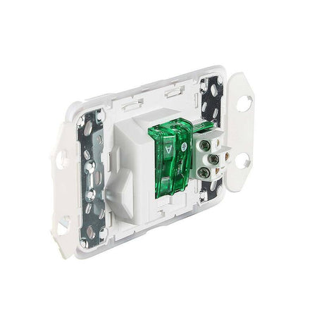 Clipsal Iconic 10A Single Power Point with Extra Switch | Vivid White | 3015XA-VW